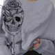 thumbnail image 3 of Sudadera con estampado de Easy Costume Graphic Tops Pullover para Cráneo gris rosa 3xl Yuyangstore Sudaderas, 3 of 5