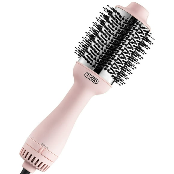 Cepillo secador de pelo TYMO Volumizer rosa con cuerpo de titanio, 1200 W, 3 velocidades, cerdas de nailon, tecnología iónica, peinados de salón duraderos, cepillo de aire caliente para mujer, diseñad
