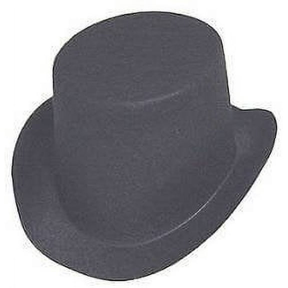 Black Flocked Felt Top Hats - Size: 4-7/8"w X 5-1/2"l X 2-1/4"h