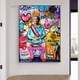 thumbnail image 4 of Banksy Graffiti Street Pop Art Divertido retrato famoso Pintura abstracta en lienzo Impresión Póster Imagen de pared Decoración para sala de estar y hogar, 4 of 5