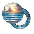 thumbnail image 2 of Lsque Ocean View Bedroom Pattern Round Bar chair cushion covers Velvet Fabric Premium Comfort Protects from Scratches and Stains for 14-17 Inch Chair-13 inch, 2 of 7