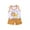Orange B, variant on Uxgjfwu Boys Summer Outfits Printed Short Sleeve Tops and Shorts Set Baby Summer Clothes, Sizes 6M-6T,Yellow