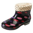 thumbnail image 1 of Chaussures de Pluie pour Femmes à la Mode Bottes Courtes en Tissu Durable Design en Caoutchouc, 1 of 4