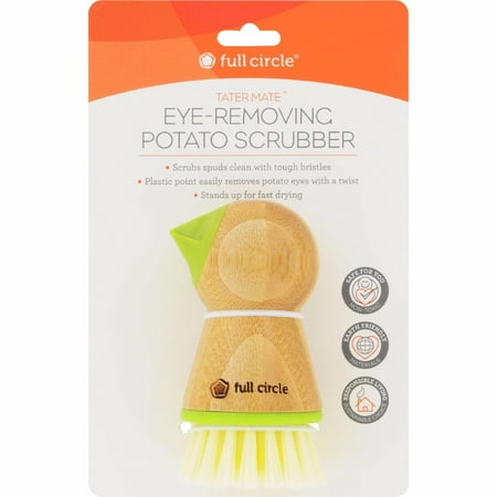 Potato Brush - Full Circle Home Tater Mate Potato Brush With Eye Remover - Pack of 6