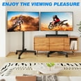 thumbnail image 4 of RTVR Rolling Mobile TV Cart Stand with Wheels for 32-60 inch Screens, Roku TV Mount Stand Legs Compatible with All Apple Roku Ultra, 4 of 11