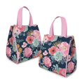 thumbnail image 2 of Pioneer Flower Floral Print Pattern Insulated Lunch Bag for Women & Adults,Large Portable Soft Cooler Lunch Bag,Thermal Food Storage Tote with Pearl Cotton,8.66L,8.75x5.75x9.5 Inch, 2 of 6
