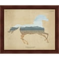 thumbnail image 2 of Great Art Now American Southwest Horse & Buffalo Distressed by Wild Apple Portfolio, 2 Piece Framed Art Set Each 11.25"W x 9.25"H, 2 of 3