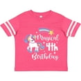thumbnail image 3 of Inktastic Magical 4th Birthday Rainbow Unicorn with Star Boys or Girls Toddler T-Shirt, 3 of 5
