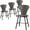 Dark Grey Alder, variant on SICOTAS Modern 47" Round Dining Table with Space-Saving Hexagonal Base & Water & Stain Resistant– Seats for 4-6 People– Dining Table for Small Spaces, Apartment, Dinette. White Alder