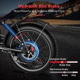 thumbnail image 5 of Fat Tire Mountain Electric Bike for Adults, 740W Brushless Motor 48V 17.5Ah UL2849, Full Suspension 20"x4" E‑Bike, 7‑Speed, 330LBS Payload Off‑Road Use, 5 of 6