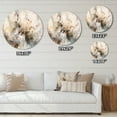 thumbnail image 4 of Designart "Geometric Depths White and Grey I" Modern Geometric Metal Round Wall Decor, 4 of 5