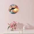 thumbnail image 3 of 12 Inch Wall Clock Battery Operated Silent Clock Decorative for Office, Kitchen, Outdoor, Living Room，Beautiful Dolphin Sunset Ocean Sea Creative, 3 of 5