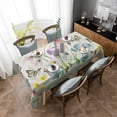 thumbnail image 4 of Spring Flowers Rectangle Tablecloth, Retro Boho Botanical Florals Butterfly Waterproof & StainResistant Tablecloth, Washable Oil-proof Table Cover for Dining/Party/Wedding/Camping/Buffet 52x70 In, 4 of 9