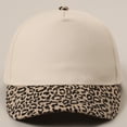 thumbnail image 6 of BESEW7 Retro Trucker Hat Leopard Print Brim Baseball Cap Adjustable Sun Hat for Women Men Outdoor Summer Sports UV Protection Khaki, 6 of 8