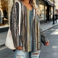 thumbnail image 5 of Women Blouses Sawvnm Women Fashion Plus-Size V-Neck Long Sleeved Printing Top 4XL, 5 of 7