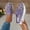 Purple, variant on Women's Mesh Slip-On Mule Sneakers, Closed Toe Breathable Backless Slippers, Thick Wedge Sole Comfort Casual Shoes, Indoor & Outdoor Summer Slides