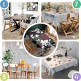 thumbnail image 5 of Pioneer Flower Floral Print Pattern Rectangle Tablecloth 60"x120",Waterproof Polyester Rectangle Table Cloth, Wipeable Spillproof Polyester Tablecloth for Dining, Camping, Indoor and Outdoor, 5 of 6
