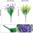 thumbnail image 4 of 3Artificial Flowers Outdoor, UV Resistant Faux Artificial Plants Shrubs Flower Bulk for Hanging Planter Porch Window Home Wedding Spring Summer Decor (Yellow, Purple, White), 4 of 5
