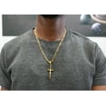 thumbnail image 4 of 18K Figaro Gold Filled Cross Crucifix Pendant Necklace for Men Women Wife Husband Religious Fashion Jewelry, 4 of 7