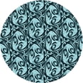 thumbnail image 1 of Ahgly Company Machine Washable Indoor Square Transitional Deep Teal Green Area Rugs, 3' Square, 1 of 7