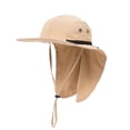 thumbnail image 6 of Clearance! Yigetop Bucket Hat Men Womens Mountaineering Fishing Camouflage Hood Rope Outdoor Shade Foldable Casual Bucket Hat Khaki, One Size, 6 of 6