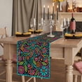 thumbnail image 2 of Table Runners 70 Inches Long Dress Scarves, Abstract Flower Farmhouse Coffee/Dining/Kitchen Table Decor, Holiday Table Runner, Vintage Botanical Geometric Floral 13x70 Inch, 2 of 9