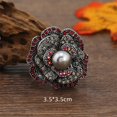 thumbnail image 4 of Rhinestone Camellia Flower Brooch Pin for Women Men Fashion Crystal Shell Pearl Blossom Brooch Lapel Pins Elegant Dress Accessories Jewelry Wedding Anniversary Boutonniere Corsage, 4 of 5
