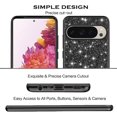 thumbnail image 6 of Compatible with Google Pixel 9 Pro Case Glitter Shockproof, Google Pixel 9 Pro Phone Case Bling Sparkly TPU and PC Silicone Shiny Girl Women Thin Protective Cover (Black), 6 of 7