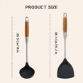 thumbnail image 4 of CLEANCOOL Silicone Spatula and Ladle Tool Set - Wok Tools, Wok Utensil,Stainless Steel Non Stick Heat-Resistant Kitchen Utensils BPA Free Cooking Utensils Cookware Wooden Handle,2 Pieces, 4 of 10