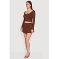 thumbnail image 2 of Women's Solid Pleated Mini Skirt, 2 of 4