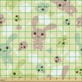 thumbnail image 2 of Ambesonne Anime Fabric by the Yard Upholstery, Bunnies Clouds and Bones, 1 Yard, Pale Green Pale Pink, 2 of 5