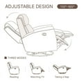 thumbnail image 6 of CHITA Swivel Glider Recliner Nursery Chair Manual Push Back Recliner for Living Room, Terracotta Brown, 6 of 14
