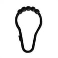 thumbnail image 3 of (2 pack) Mainstays Black Easy Glide Rollerball Plastic Shower Curtain Rings, Set of 12, 3 of 6