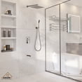 thumbnail image 6 of CASAINC 12 in.Wall-Mounted Square Shower System with Bathtub Faucet and Handheld Sprayer, Brushed Nickel, 6 of 11