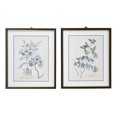 thumbnail image 5 of 20"W, 24"H Blue Floral Shadow Box with Black and Gold Frame, by DecMode (2 Count), 5 of 11