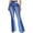Blue-21, variant on REALiKUN Patchwork Jeans for Women Streetwear Trendy Two Tone Flared Denim Color Block Jeans