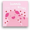 Sandra Magsamen Personalized Hogs And Kisses Canvas Wall Art, 12" x 12"