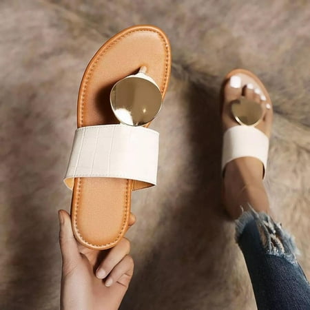 

Simplmasygenix Womens Shoes Clearance Mother s Day Gifts Women s Flat Flip Flops Women s Beach Shoes Summer Non-Slip Flip Flops