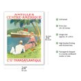 thumbnail image 2 of Antilles Central America - (CIE GLE) (French Line) - SS Flandre Cruise Ship - Vintage Ocean Liner Travel Poster by Sandy Hook c.1970s - Bamboo Fine Art 290gsm Paper Print (Unframed) 24x32in, 2 of 4