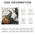 thumbnail image 5 of Halloween Pillow Covers Decorative Throw Pillows Halloween Decor for Indoor Witch Hats|Scary Pumpkin|Crow|Grave|Spider|Web Pattern Black-and-White Pillowcase Fall Cushion CasesZippered, 5 of 5