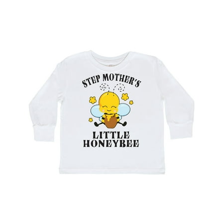 

Inktastic Cute Bee Step Mother s Little Honeybee with Stars Gift Toddler Boy or Toddler Girl Long Sleeve T-Shirt
