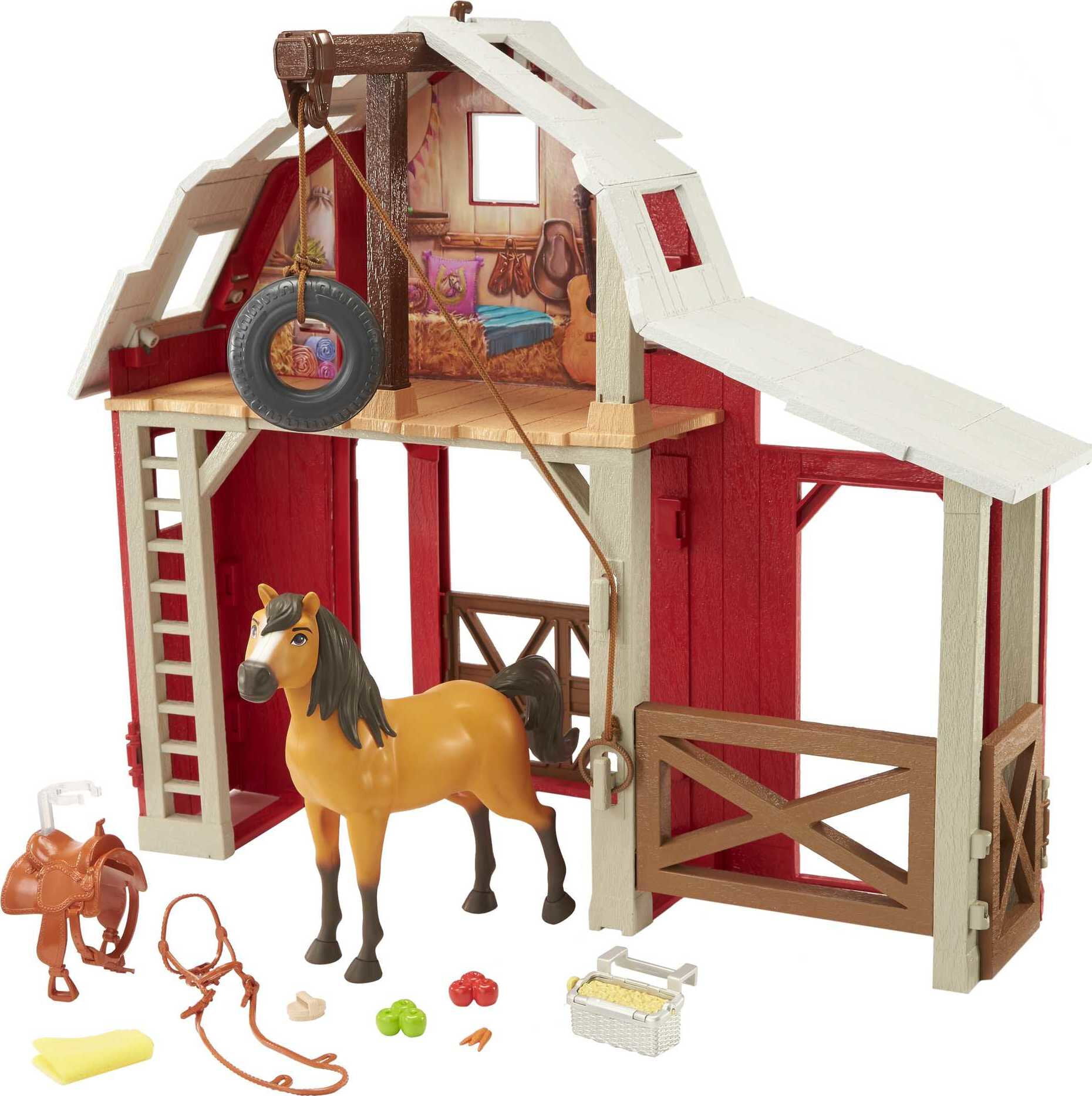 Kids Horse Barn Stable Building Toy Play Set Toddler Pretend Gift Boy Girl New 