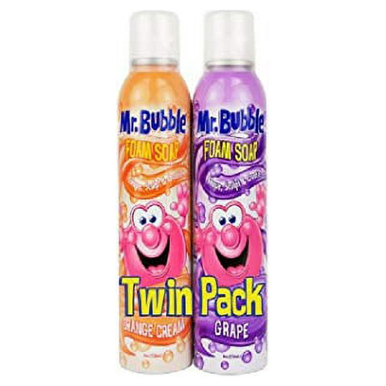 mr. bubble foam soap, twin pack, rotating scents, 8 oz each 