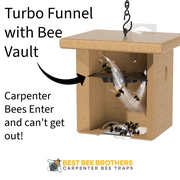 Best Bee Brothers Pine Turbo Trap - Outdoor, Professional Grade, Carpenter Bees Trap, 1 Count