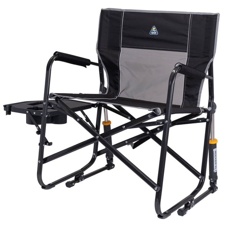 GCI Outdoor, Oversized Rocking Camp Chair, XL with Side Table