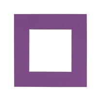 Dark Purple Acid Free 12x12 Picture Frame Mats with White Core Bevel Cut for 8x8 Pictures - Fits