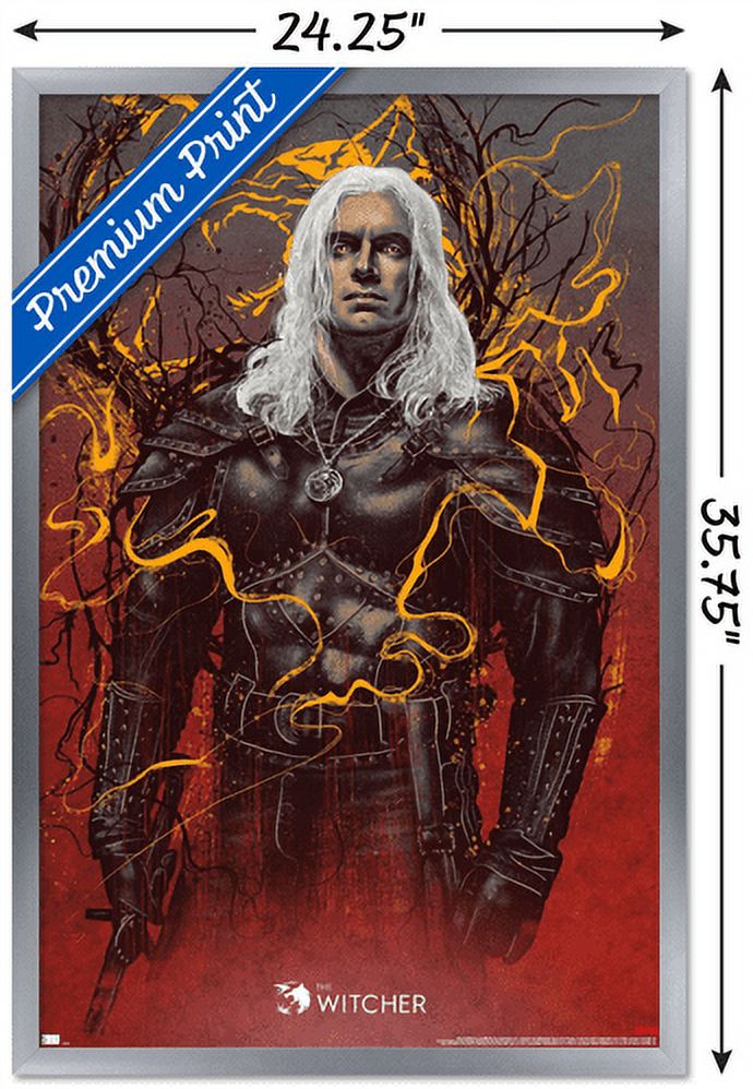 Netflix The Witcher Season 2 - Geralt of Rivia Wall Poster, 22.375" x 34", Framed