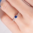 thumbnail image 3 of HeartsAndYou 0.4ct Natural Blue Sapphire Engagement Ring 14k SOLID White Gold Twist Promise, 3 of 9