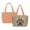 Bear Paw Print Aztec, variant on Hummingbird Peony Print Reversible Quilted Shoulder Bag – Women's 2-in-1 Handbag, Large Tote for 15" Laptop, Water Bottle, Lightweight for Daily, Orange