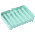 thumbnail image 4 of Soporte de esponja Estante de almacenamiento Caja de drenaje Bandeja Caja 1 pieza Estante de ducha Soporte de plato de herramientas - Verde, 4 of 5
